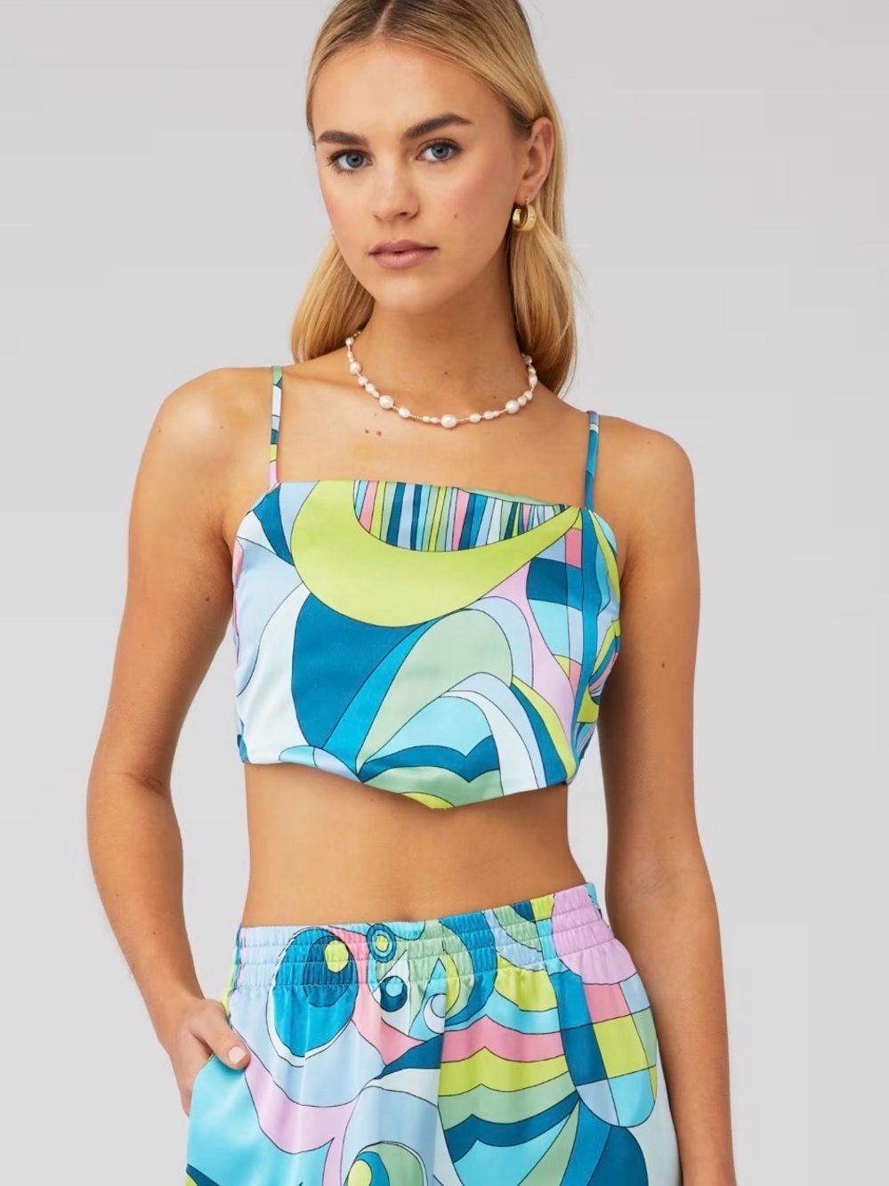 Show Me Your Mumu Scarf Top in Go Go Luxe Satin